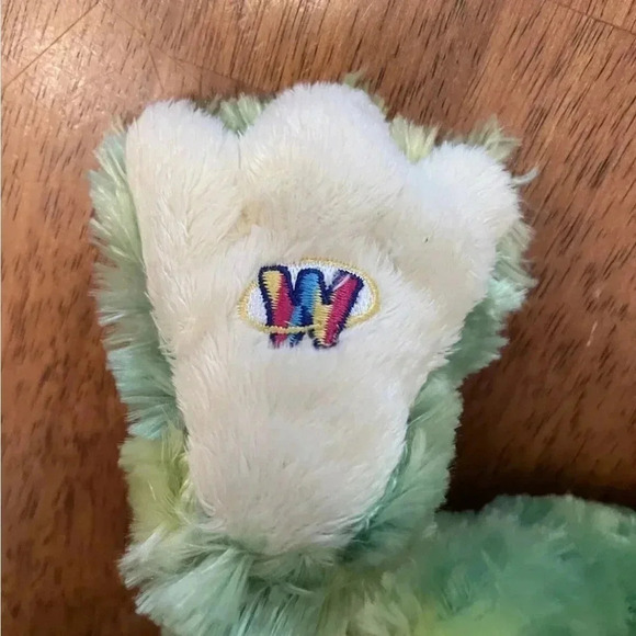 Webkinz Ganz Tie Dye Frog Toy Plush Green Yellow Stuffed Animal Soft - Picture 3 of 10